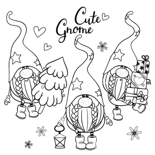 Desenhos de Gnomos Para Colorir 37