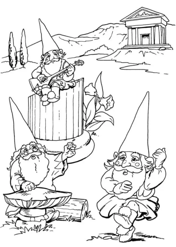 Desenhos de Gnomos Para Colorir 57
