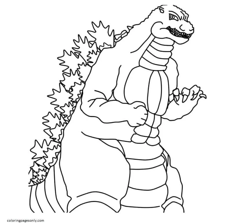 Godzilla Y Kong Para Colorear 13
