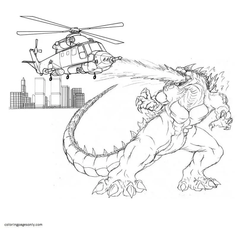 Godzilla Coloring Pages 4