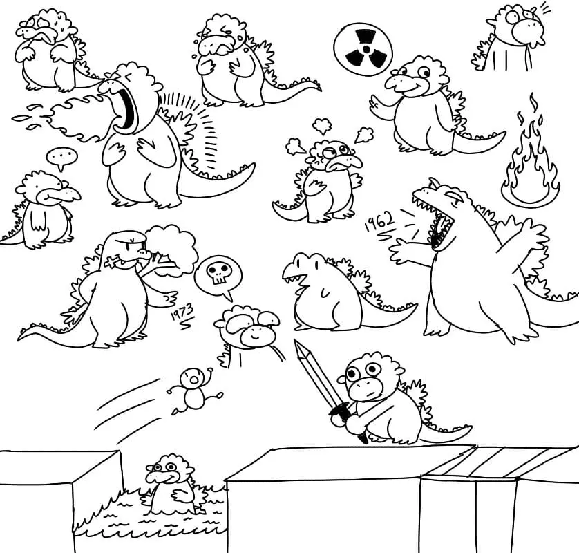 Godzilla Coloring Pages 41