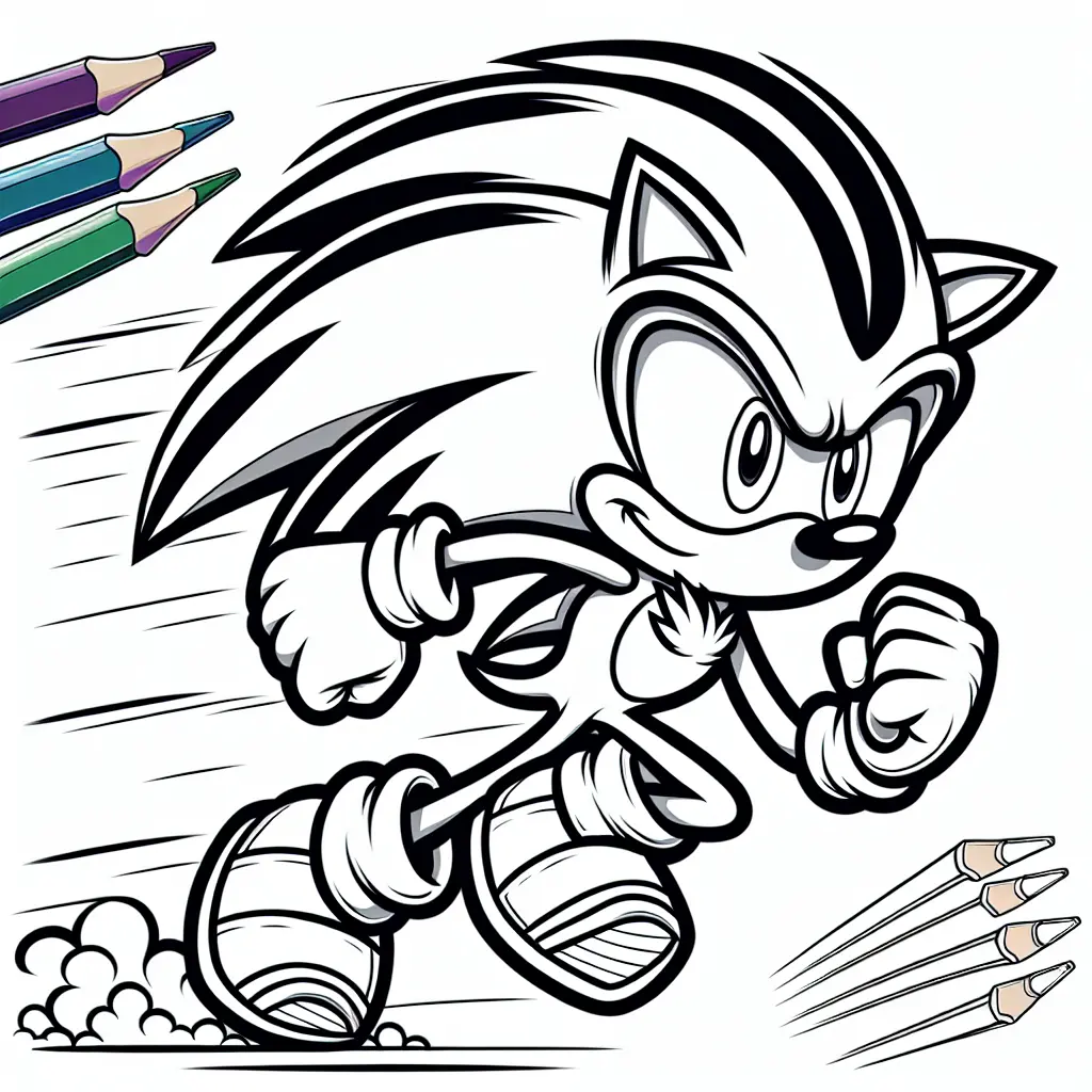 Sonic Dourado Para Colorir 10