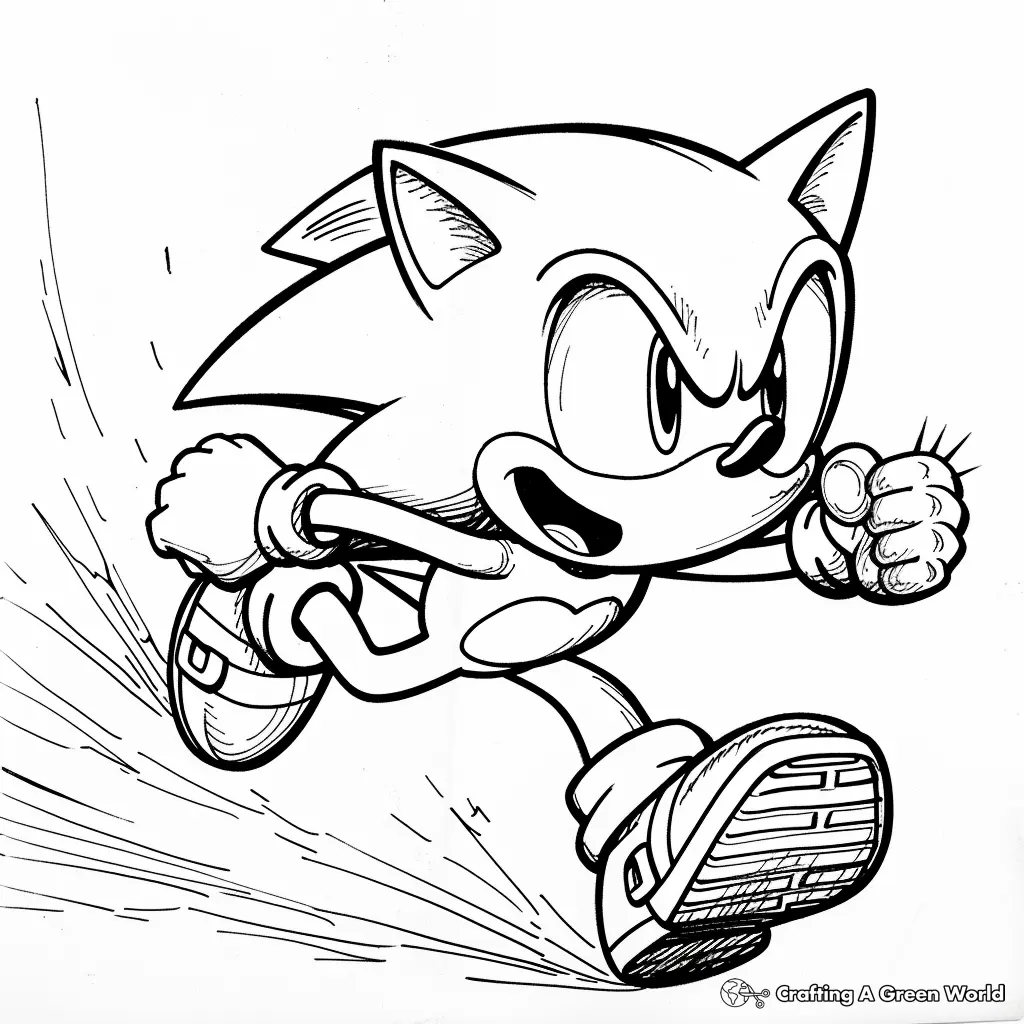 Sonic Dourado Para Colorir 17