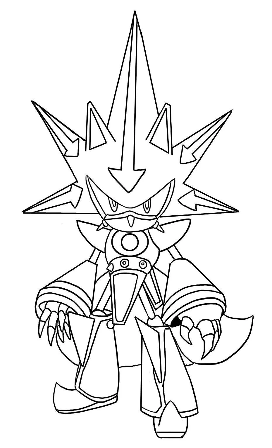 Sonic Dourado Para Colorir 22