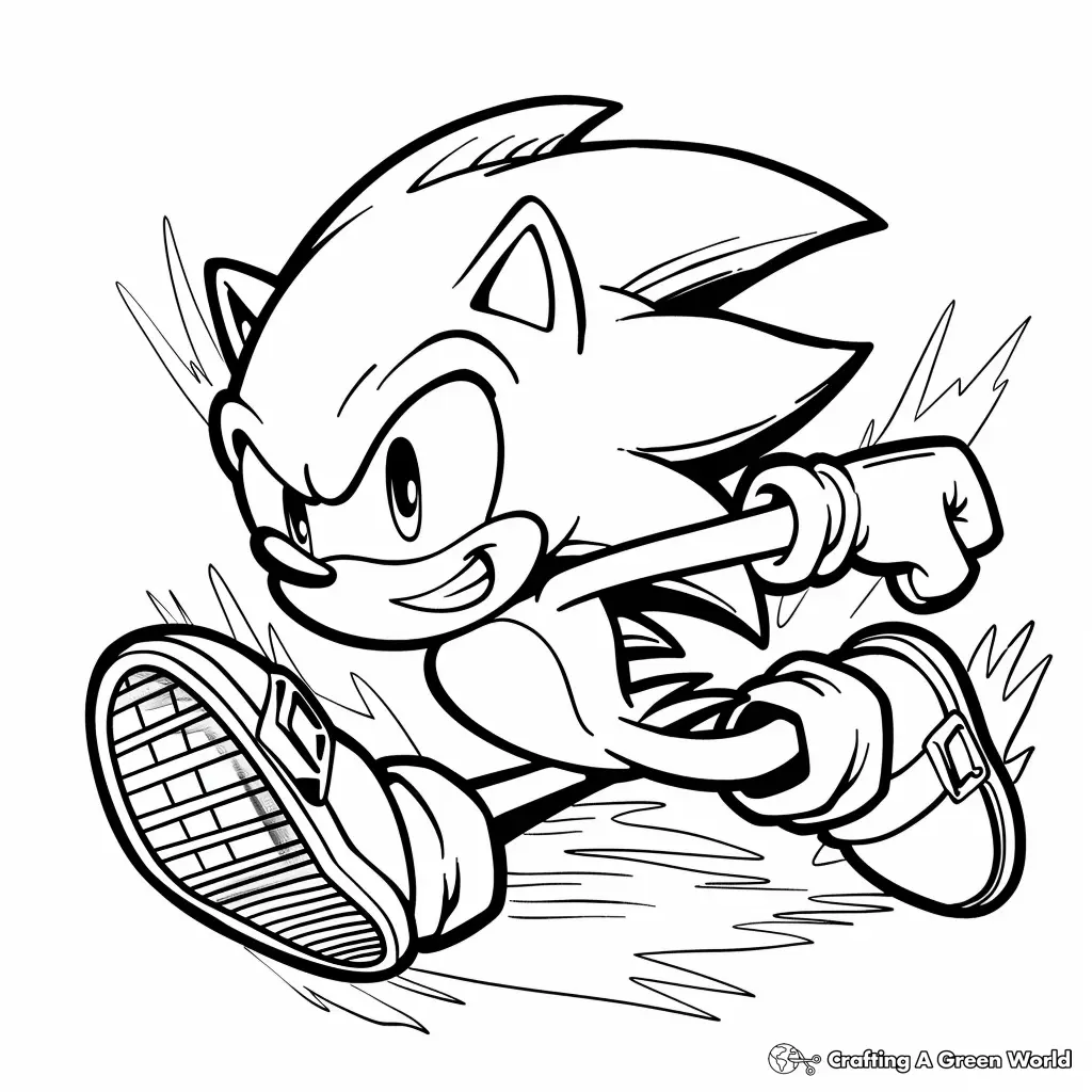 Sonic Dourado Para Colorir 23
