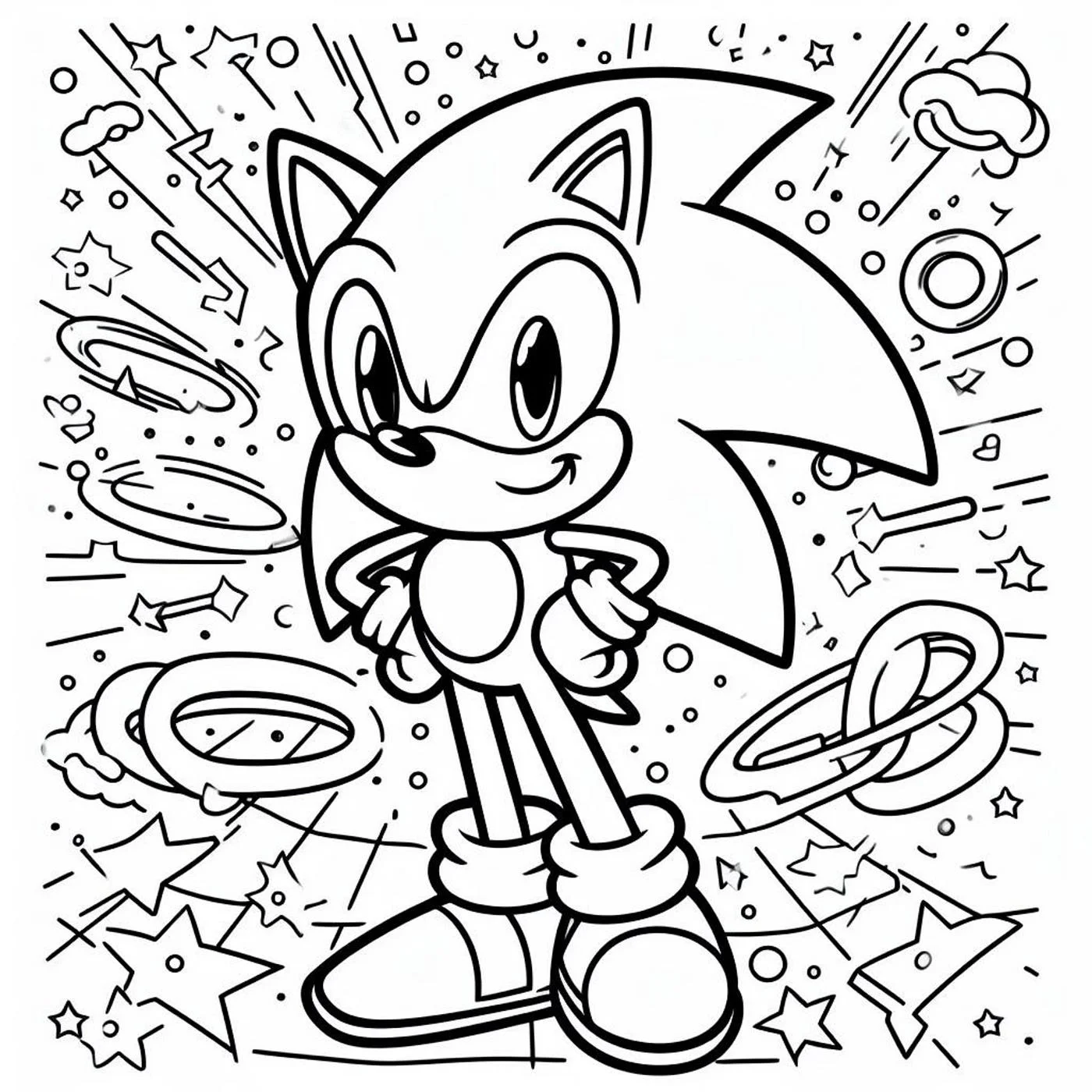 Sonic Dourado Para Colorir 25