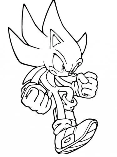 Sonic Dourado Para Colorir 3