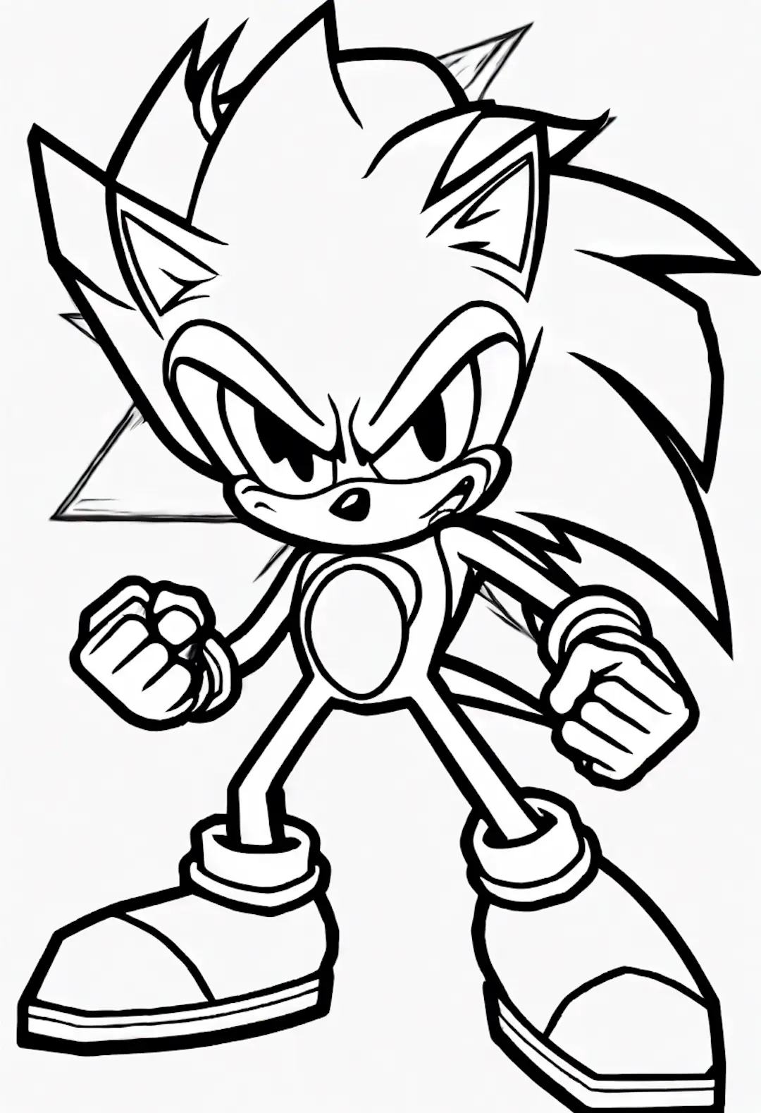 Sonic Dourado Para Colorir 4