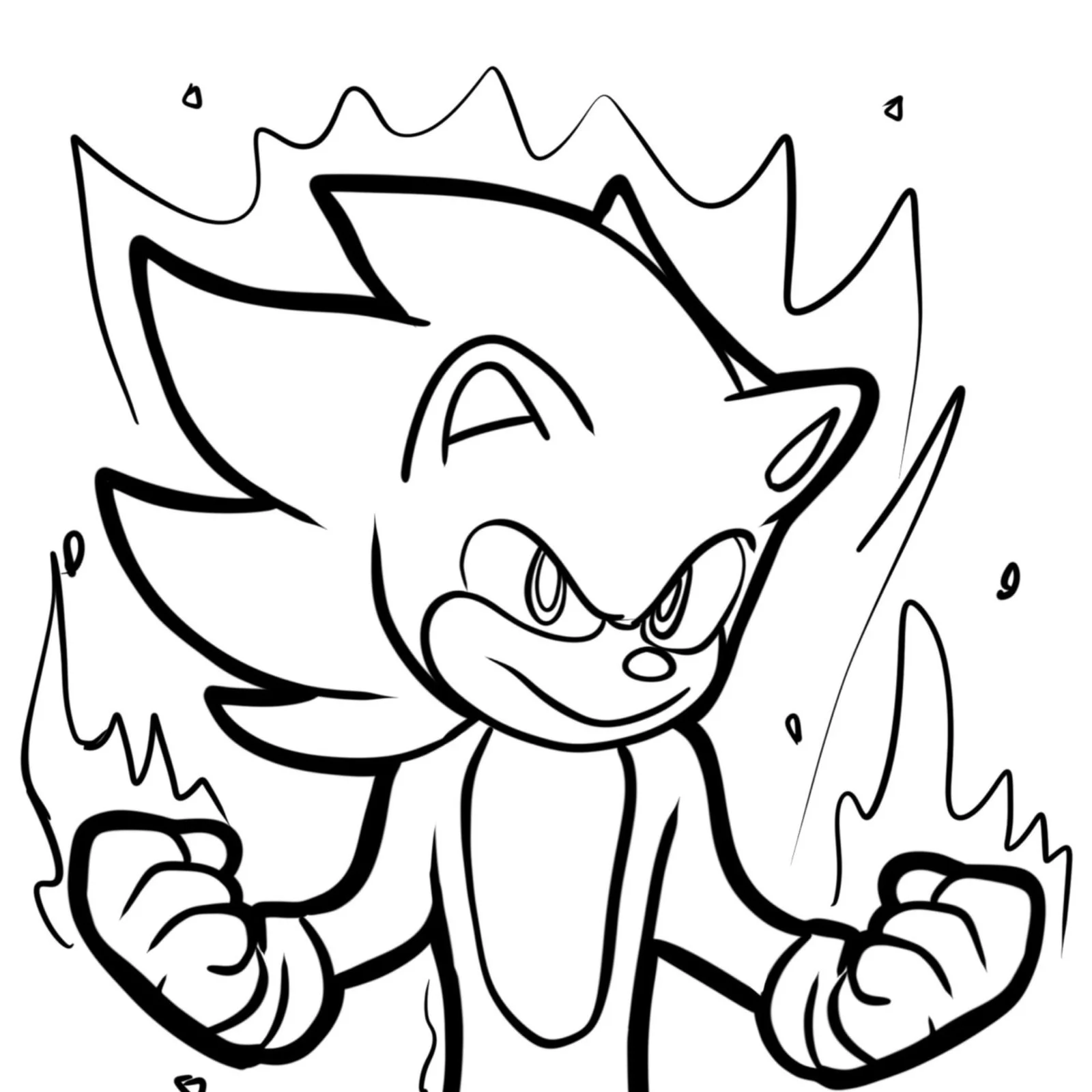 Sonic Dourado Para Colorir 5