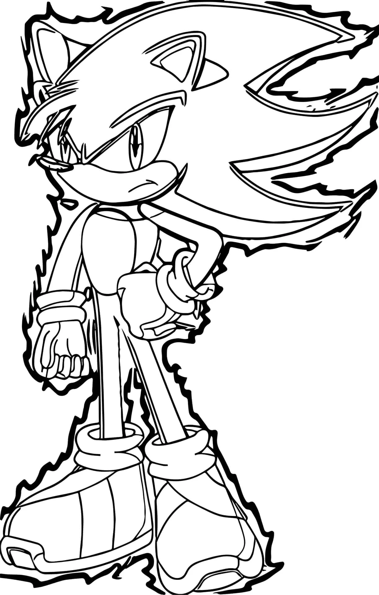 Sonic Dourado Para Colorir 9