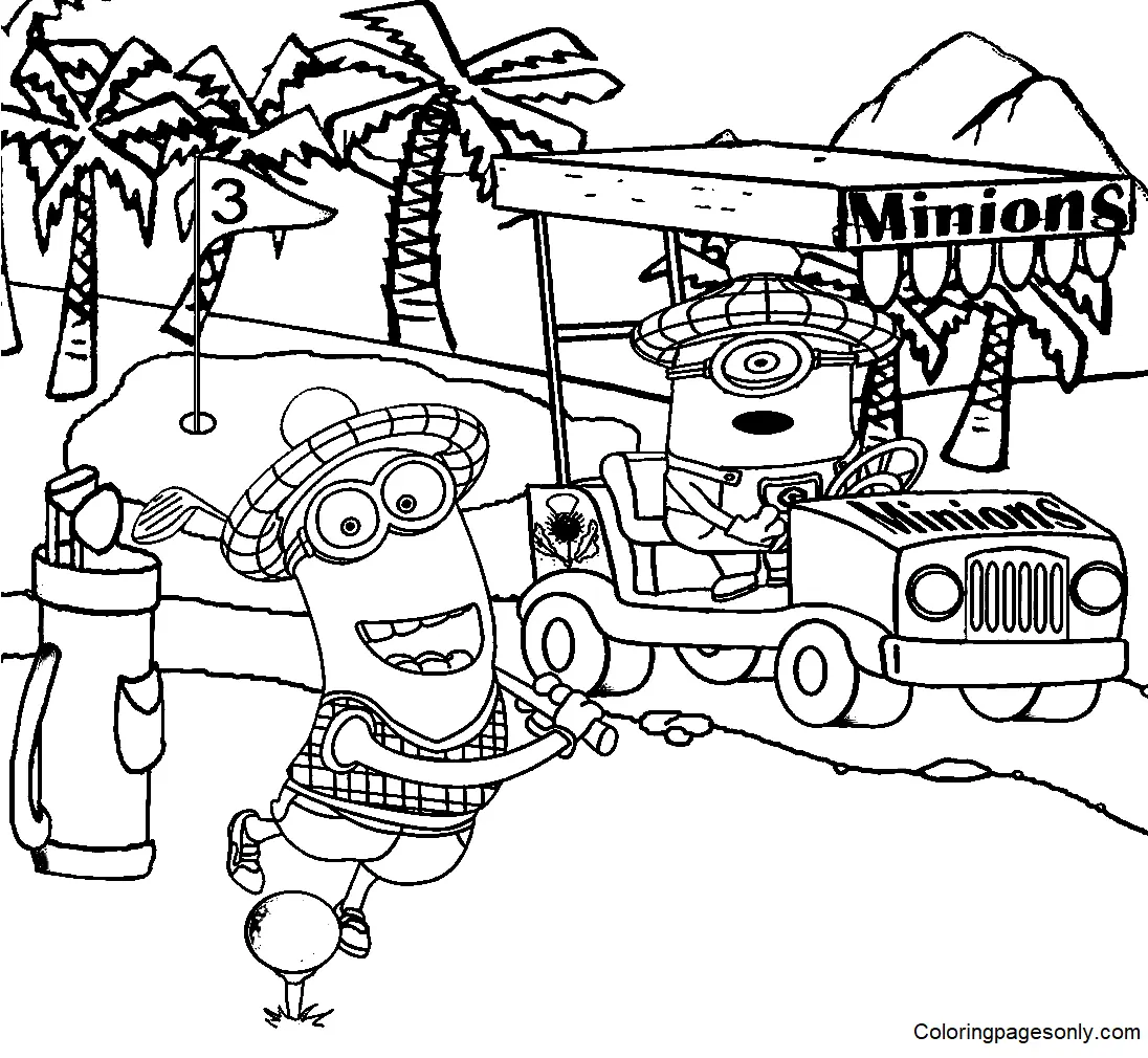Golf Coloring Pages 1
