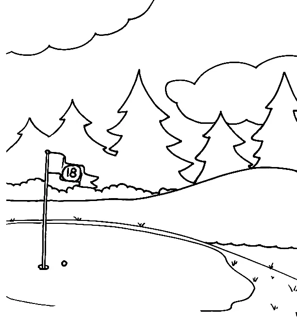 Golf Coloring Pages 40
