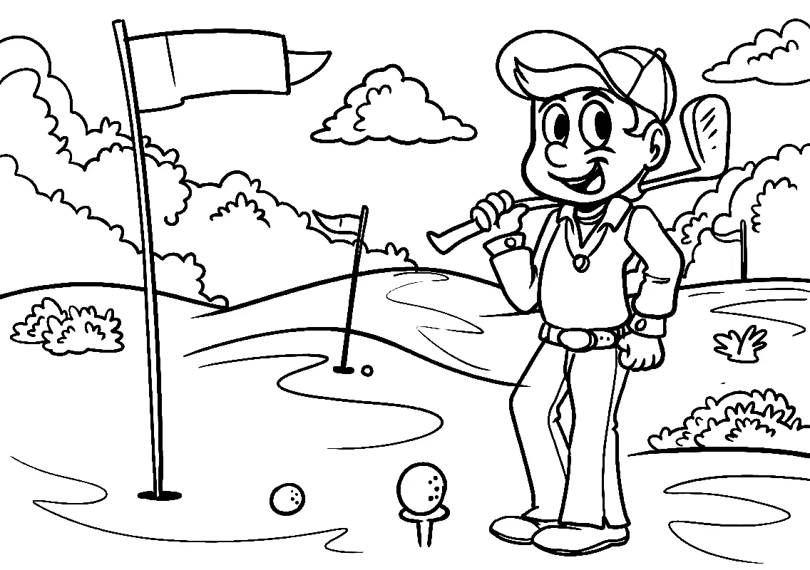 Golf Coloring Pages 51