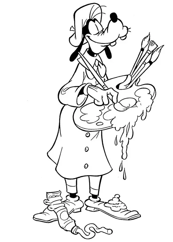 Goofy Coloring Pages 113
