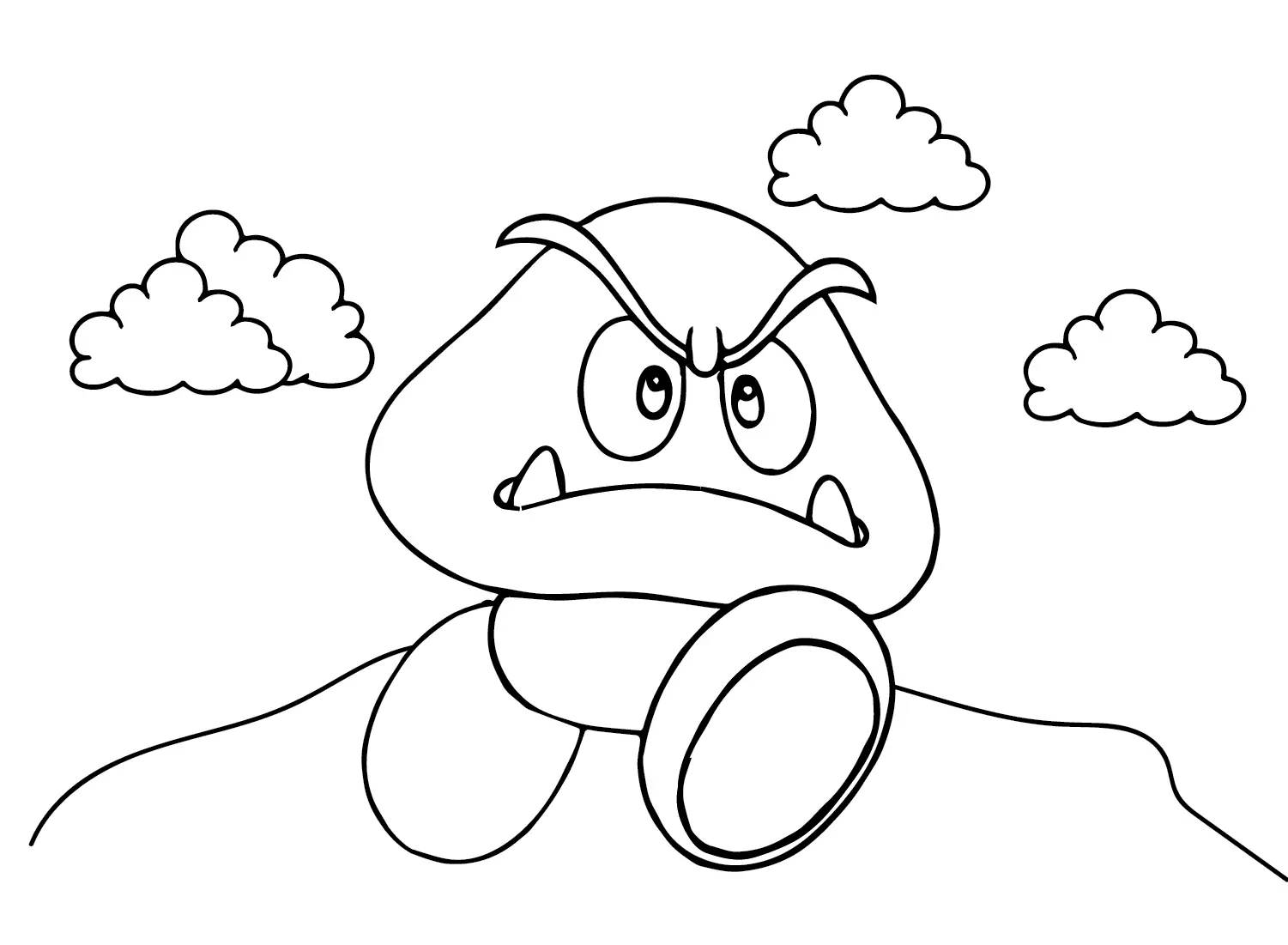 Goomba Para Colorear 3