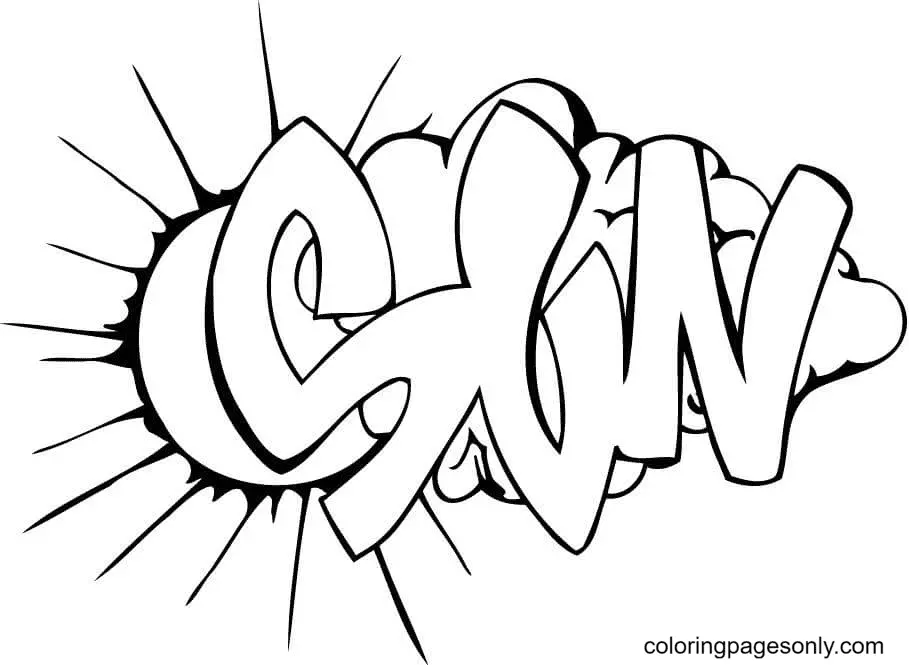 Graffiti Coloring Pages