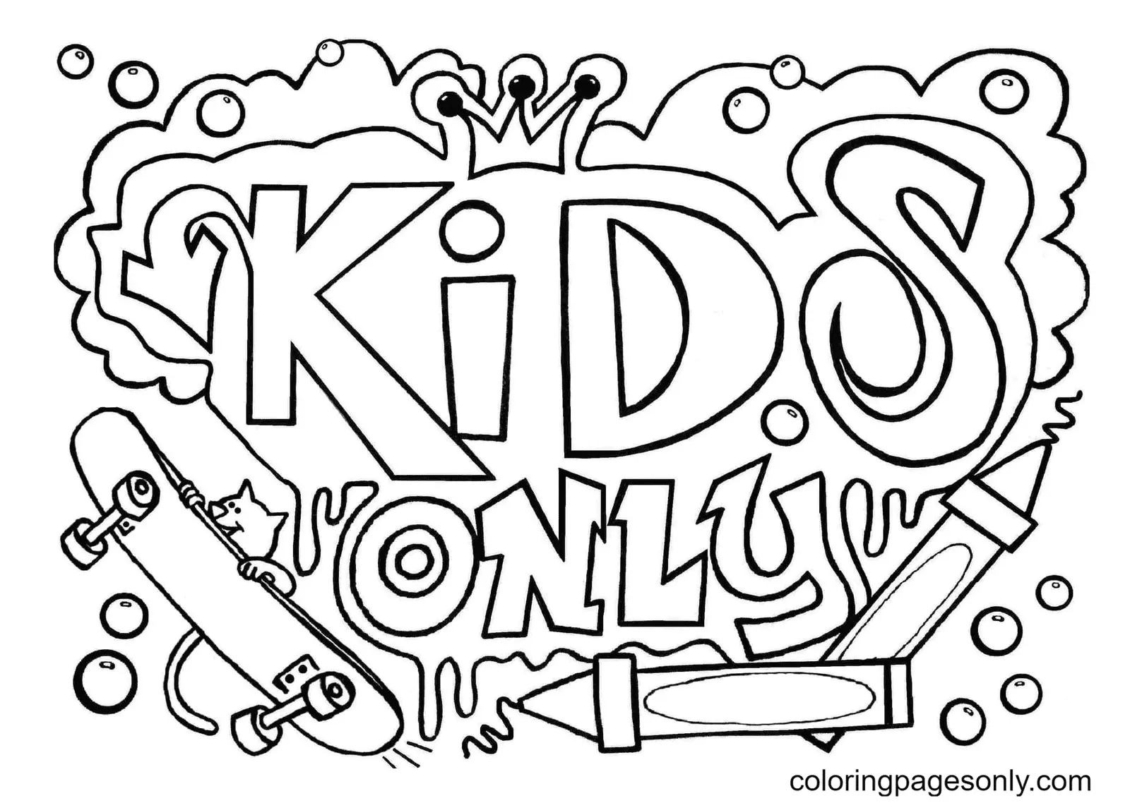 Graffiti Coloring Pages 12