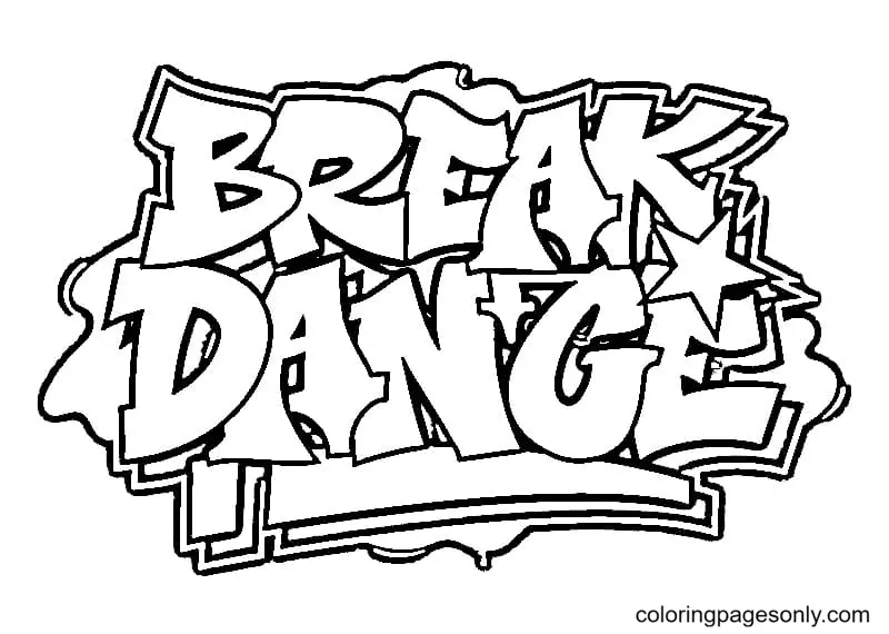 Graffiti Coloring Pages 13