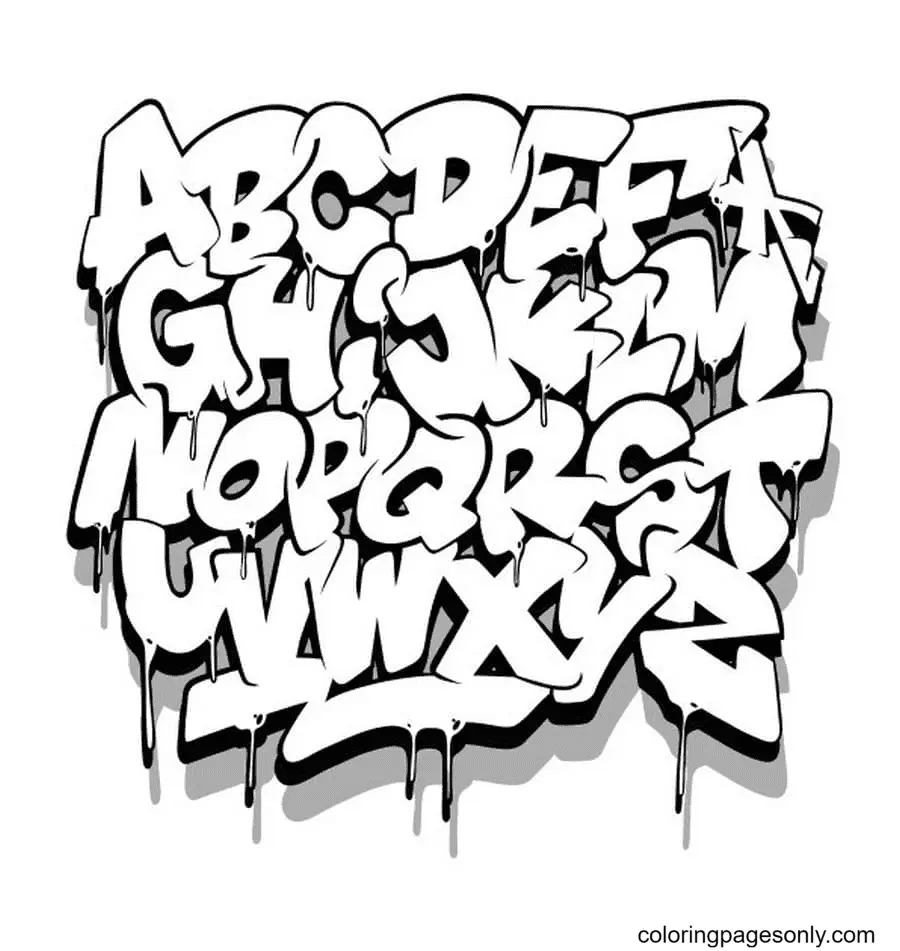 Graffiti Coloring Pages 14