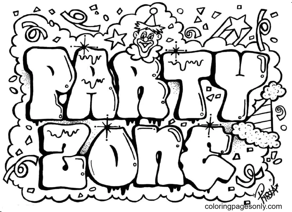 Graffiti Coloring Pages 16