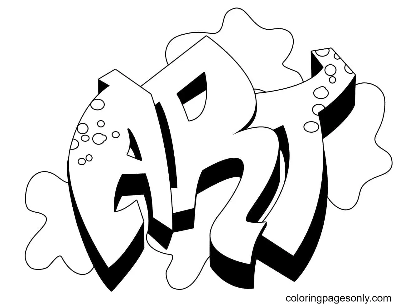 Graffiti Coloring Pages 19