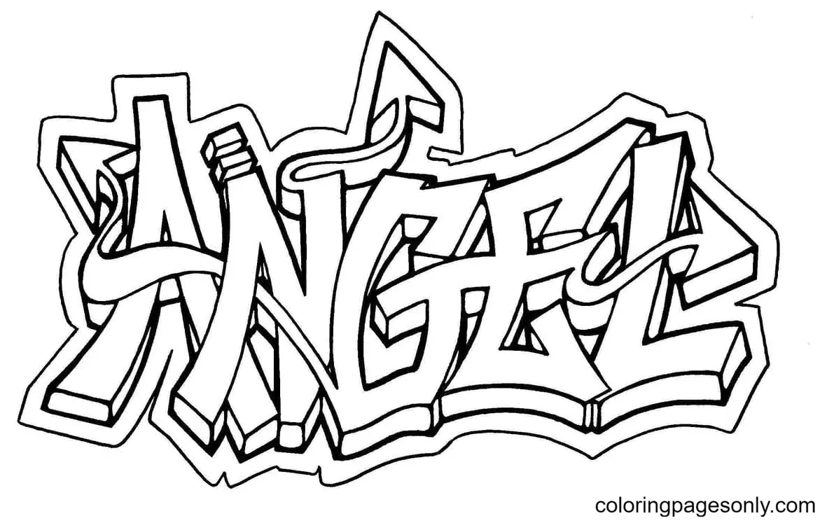 Graffiti Coloring Pages 2