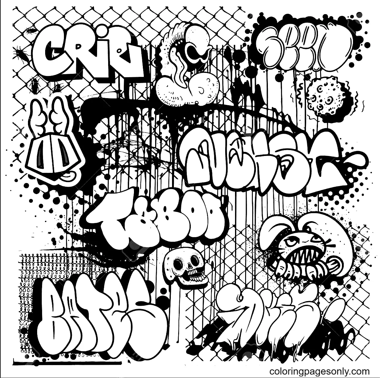 Graffiti Coloring Pages 22