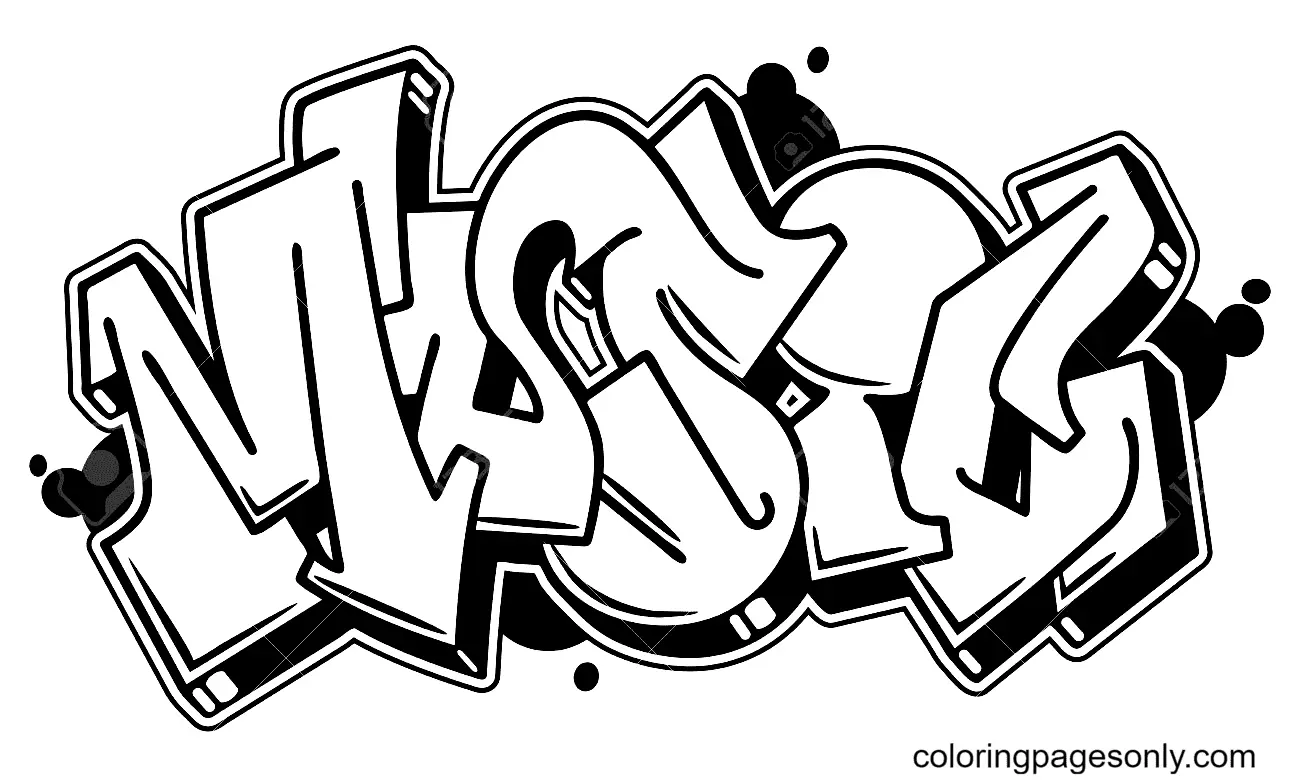 Graffiti Coloring Pages 25