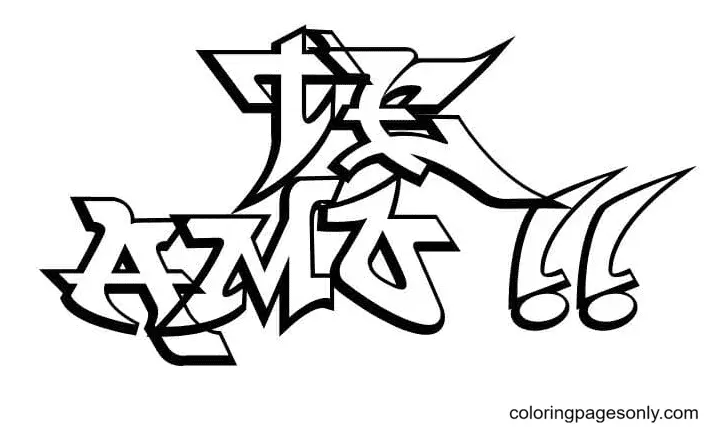 Graffiti Coloring Pages 29