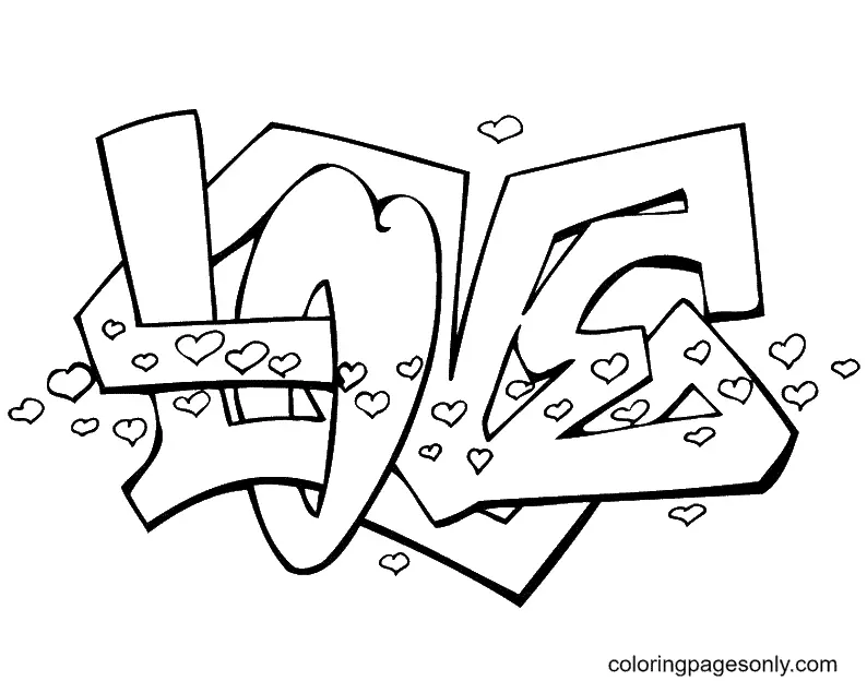 Graffiti Coloring Pages 32