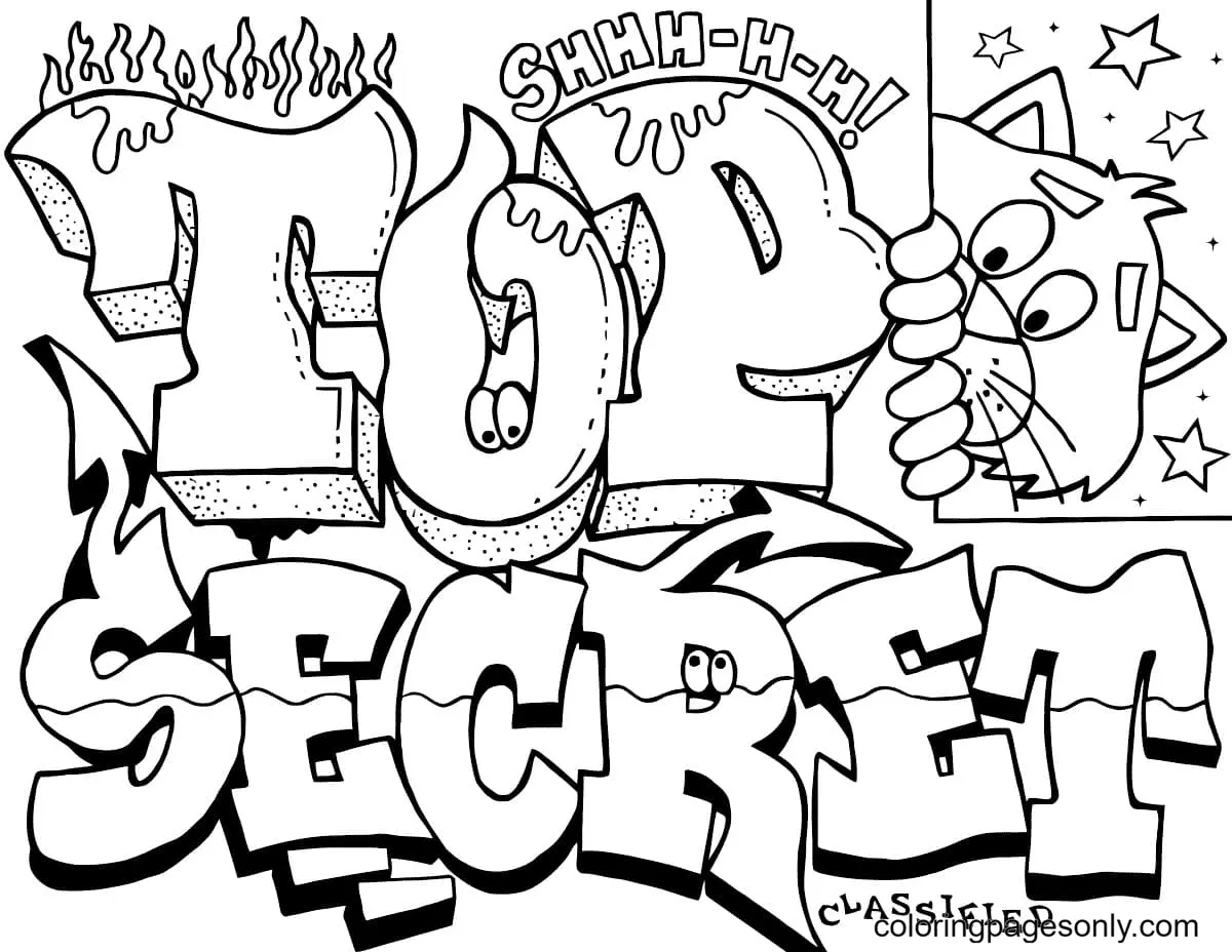 Graffiti Coloring Pages 33