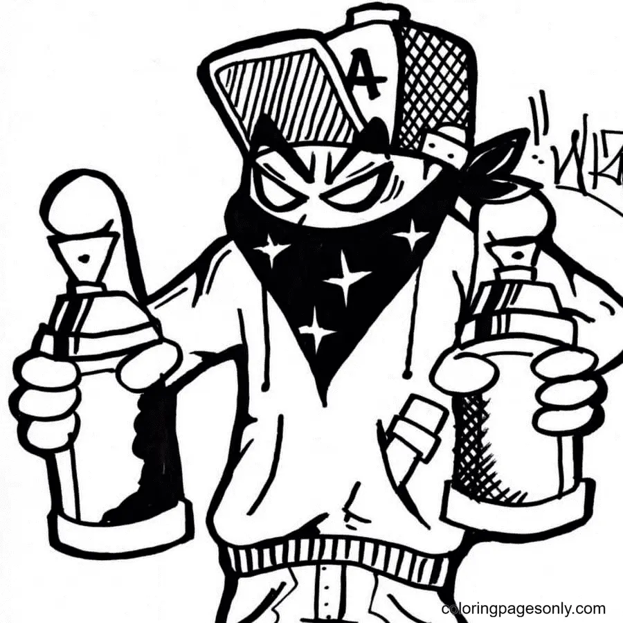 Graffiti Coloring Pages 34