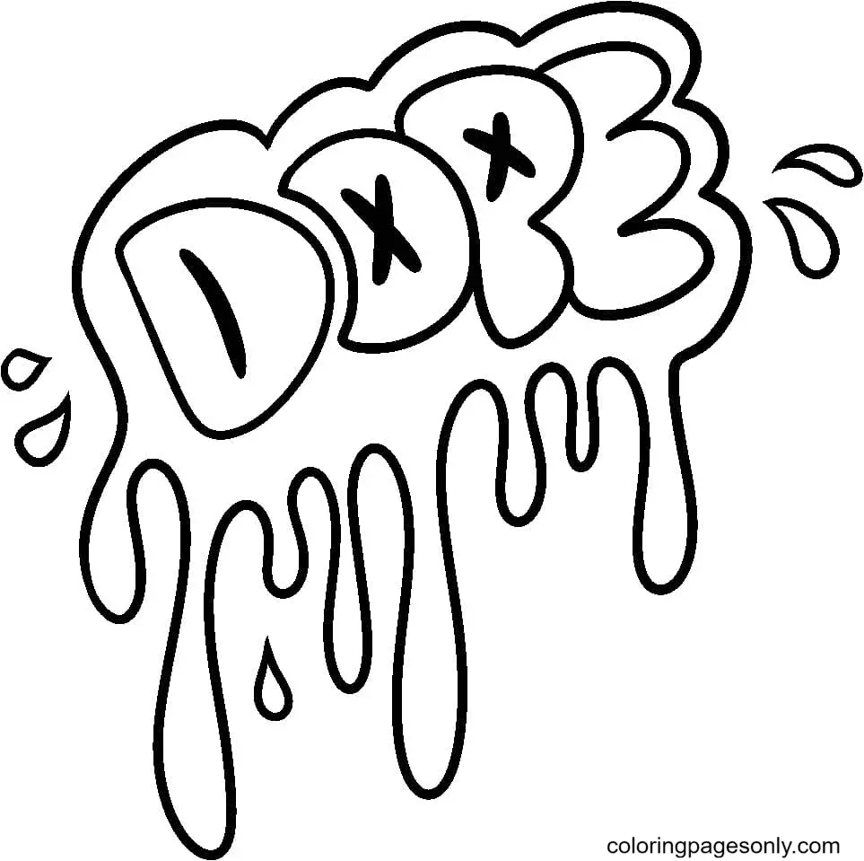 Graffiti Coloring Pages 4