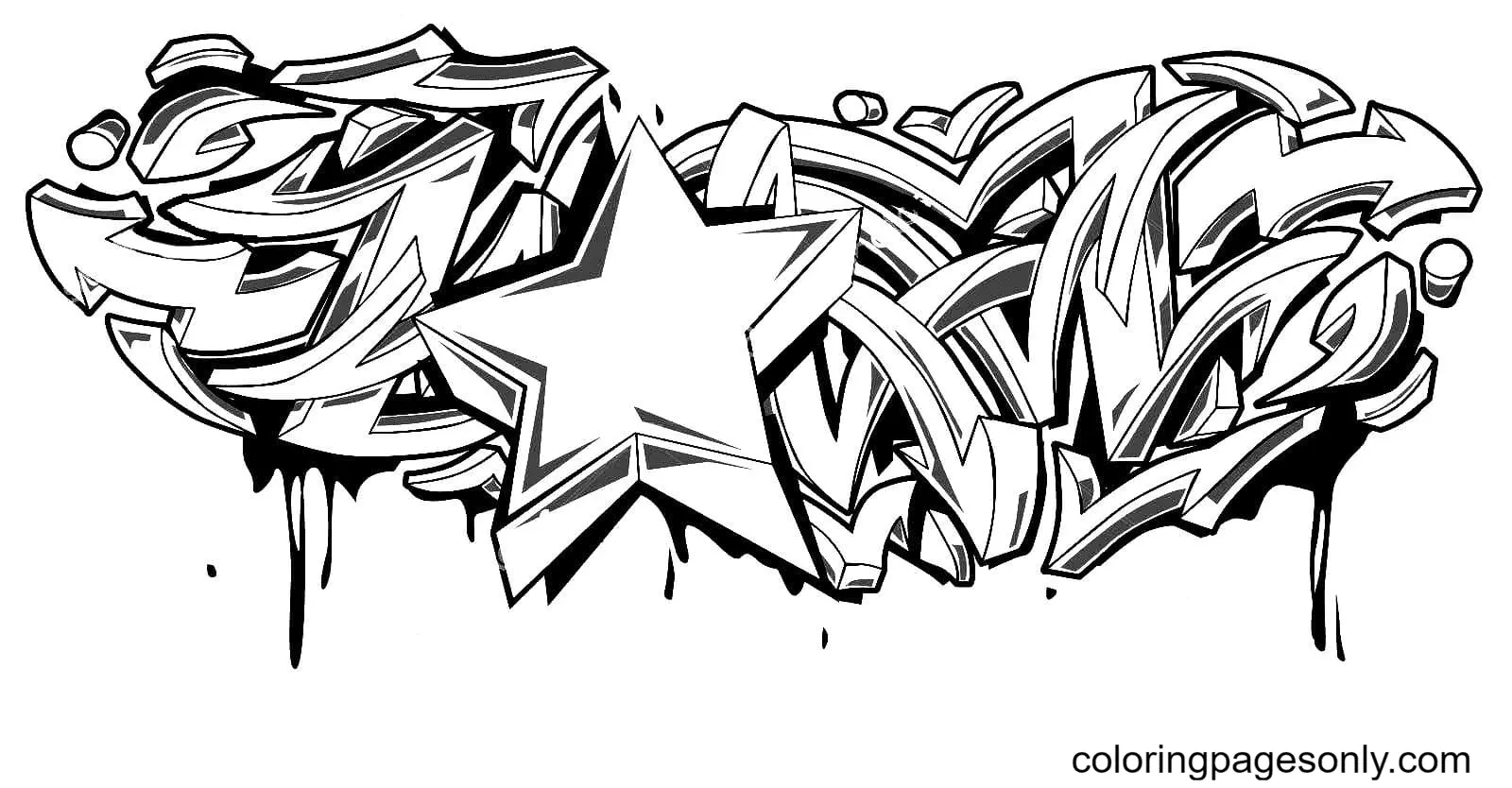 Graffiti Coloring Pages 44