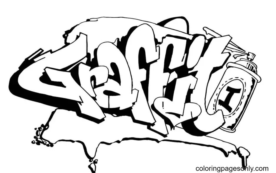 Graffiti Coloring Pages 47