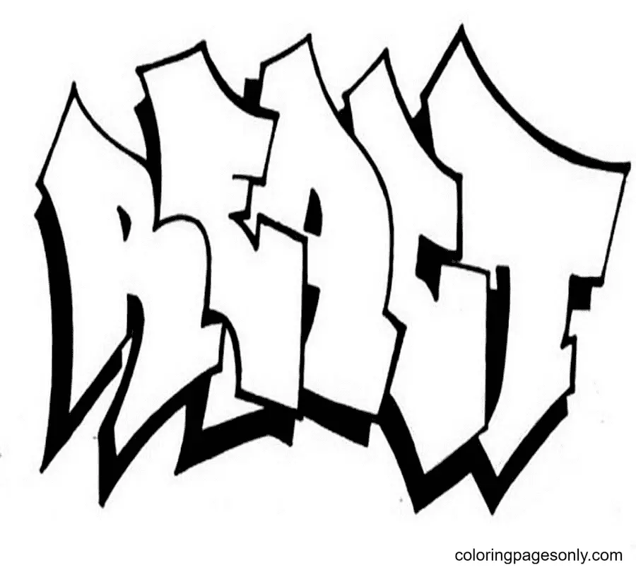 Graffiti Coloring Pages 48