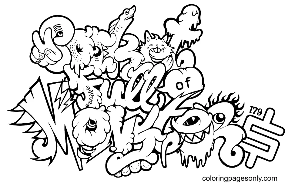 Graffiti Coloring Pages 49