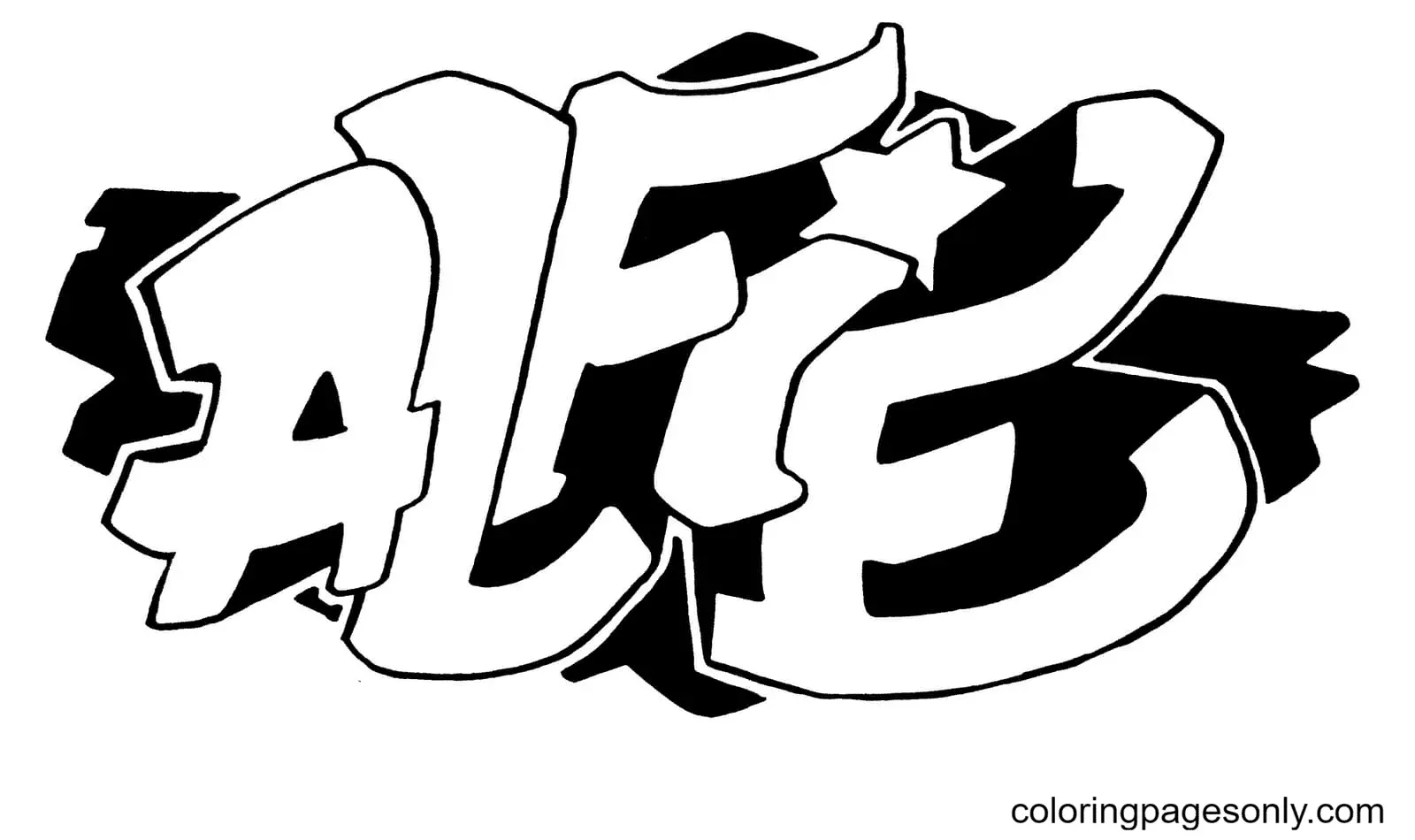 Graffiti Coloring Pages 52