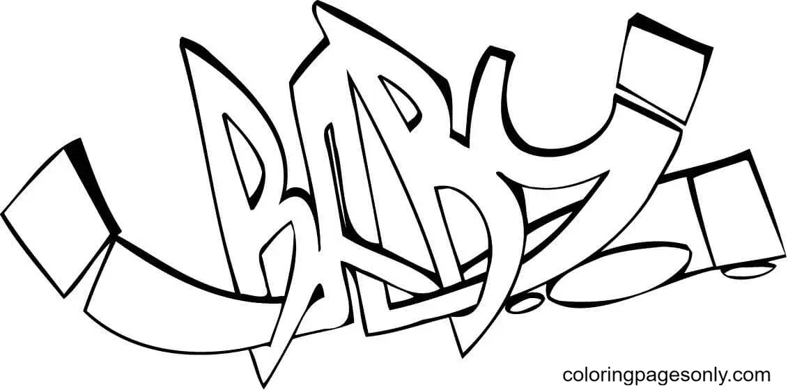 Graffiti Coloring Pages 65