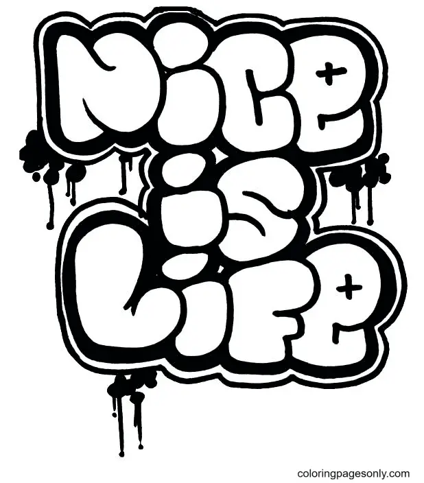 Graffiti Coloring Pages 67