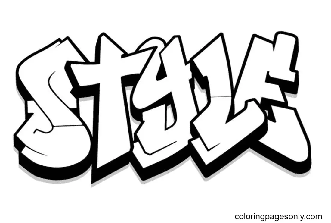 Graffiti Coloring Pages 70