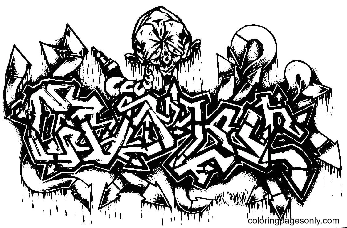 Graffiti Coloring Pages 75