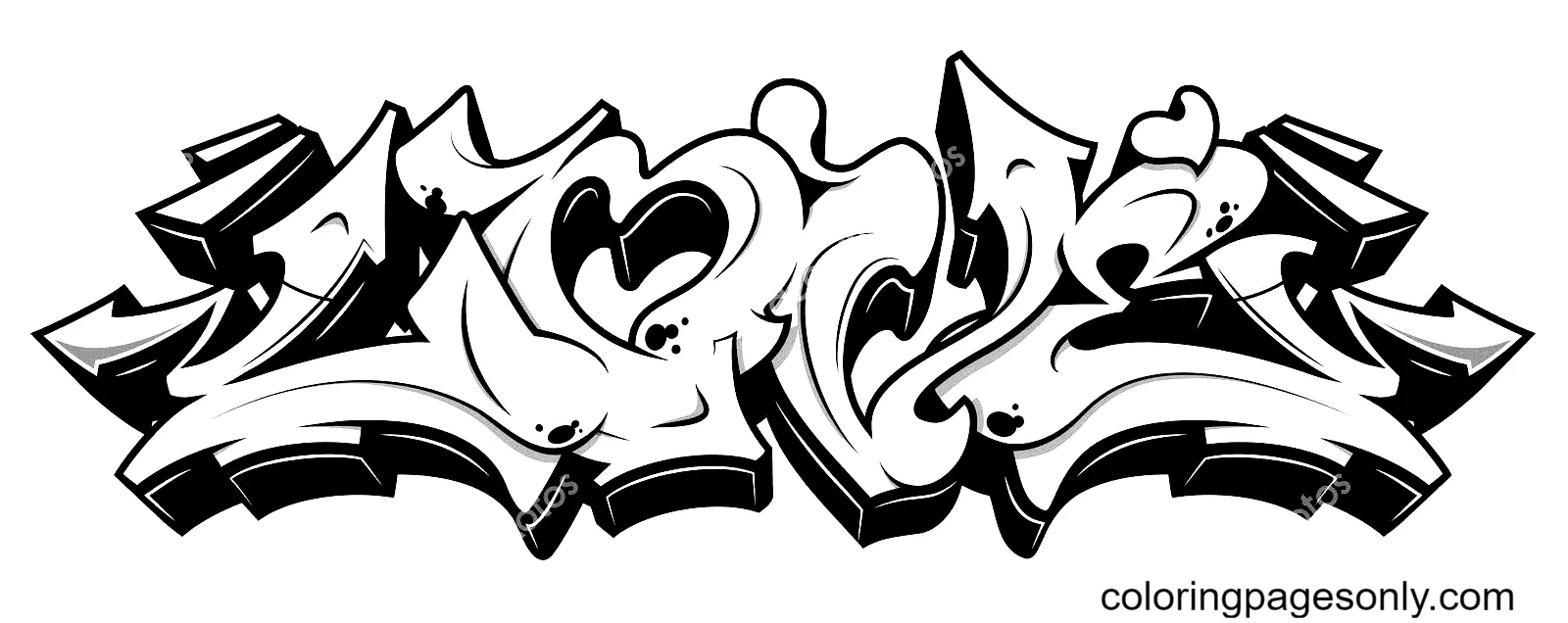 Graffiti Coloring Pages 8