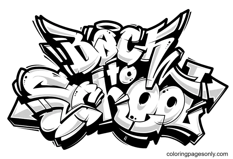 Graffiti Coloring Pages 9