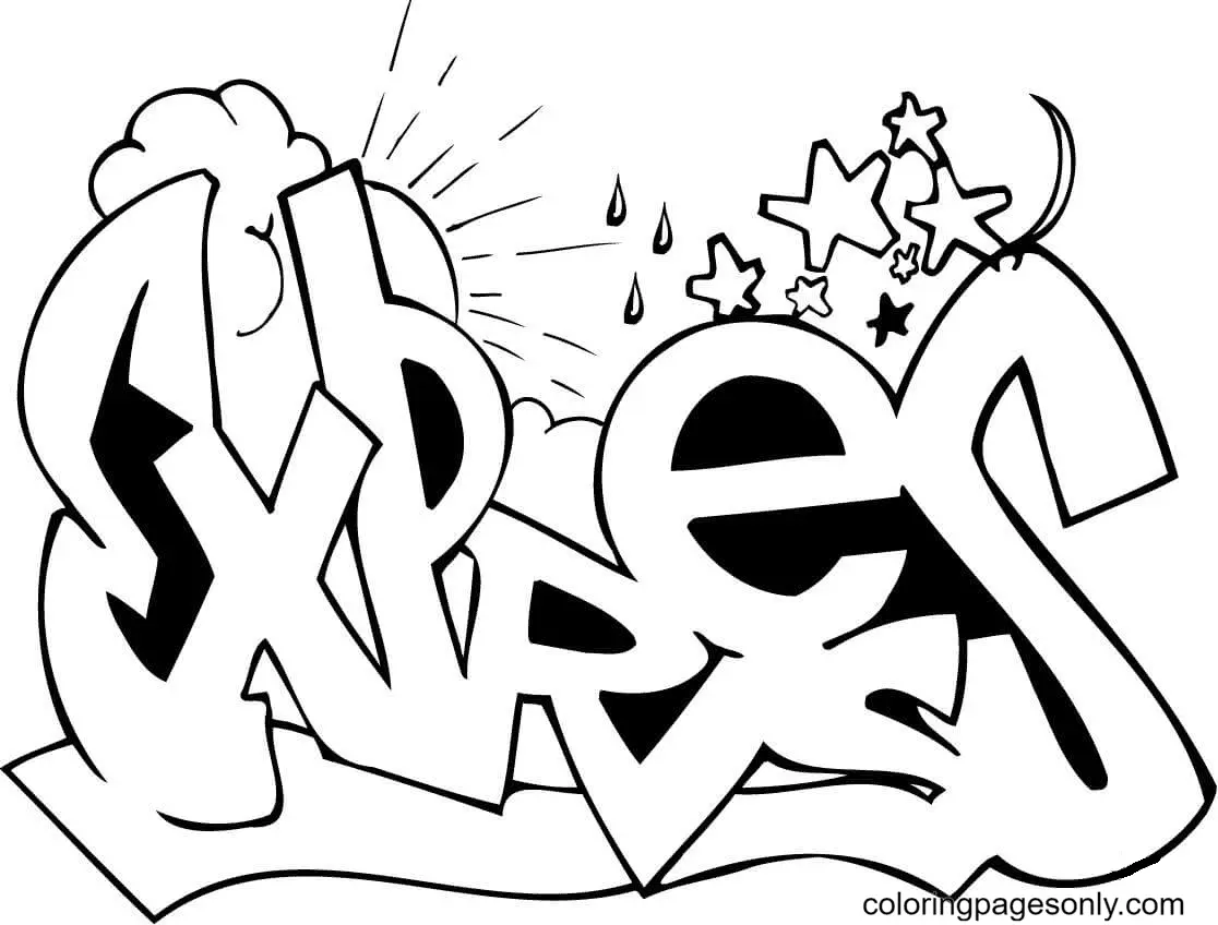 Graffiti Coloring Pages 92