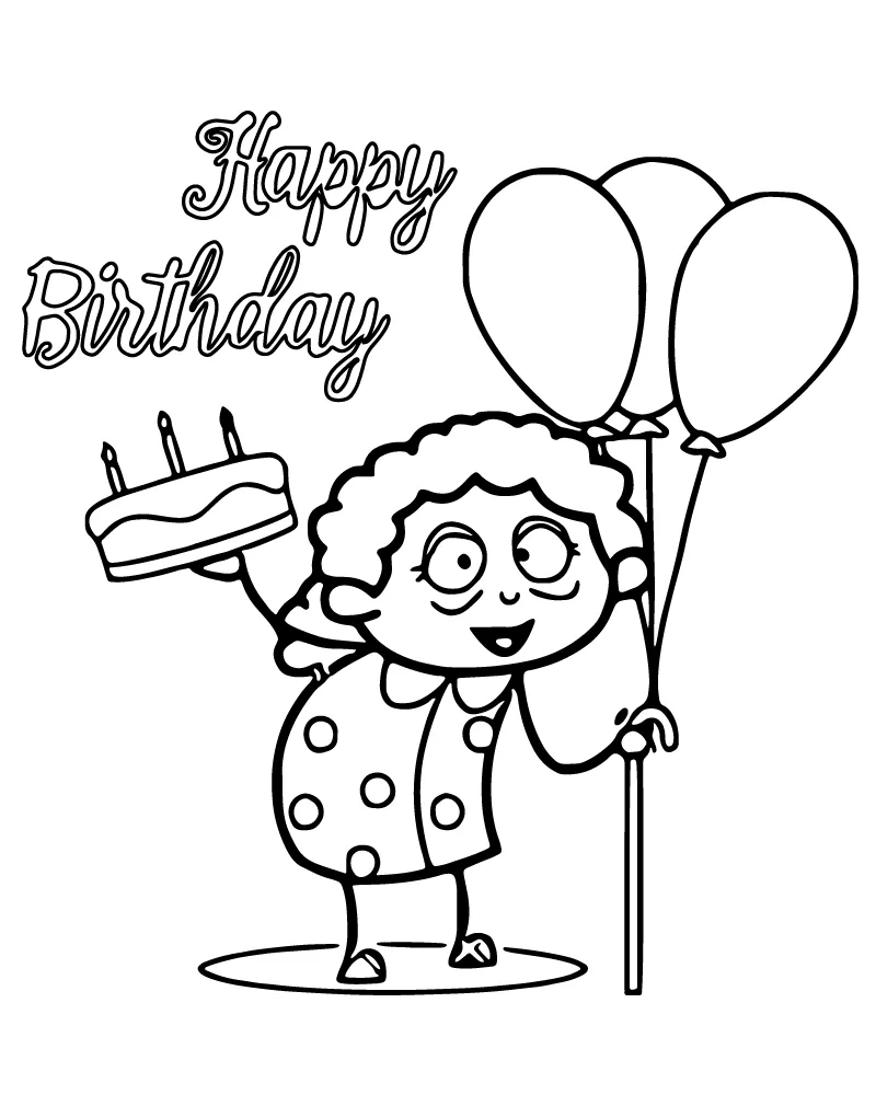 Abuela para Colorear 4