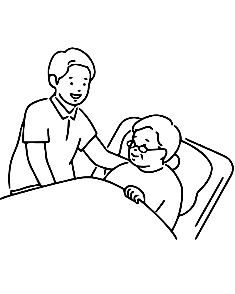 Abuela para Colorear 6