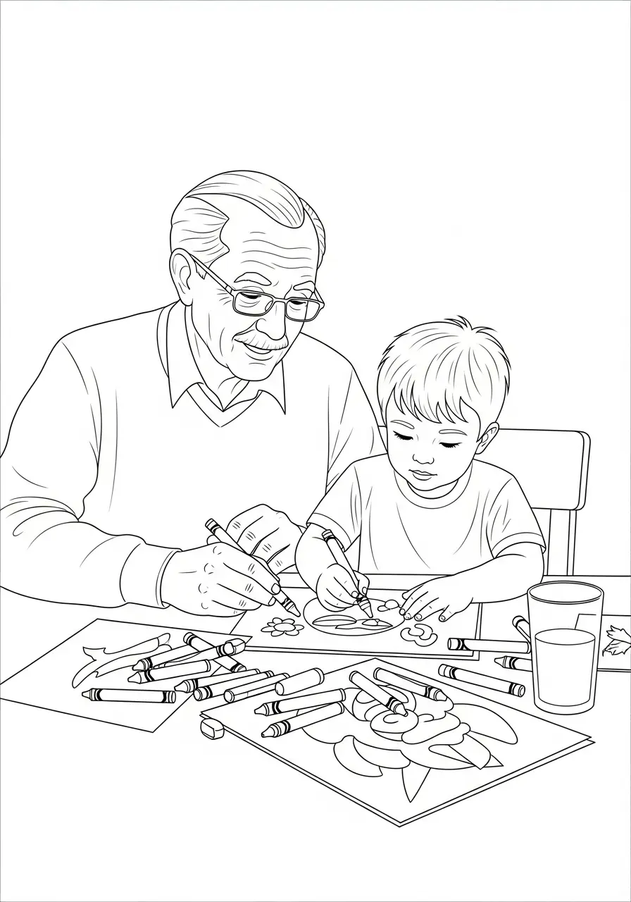Abuelo Para Colorear 13