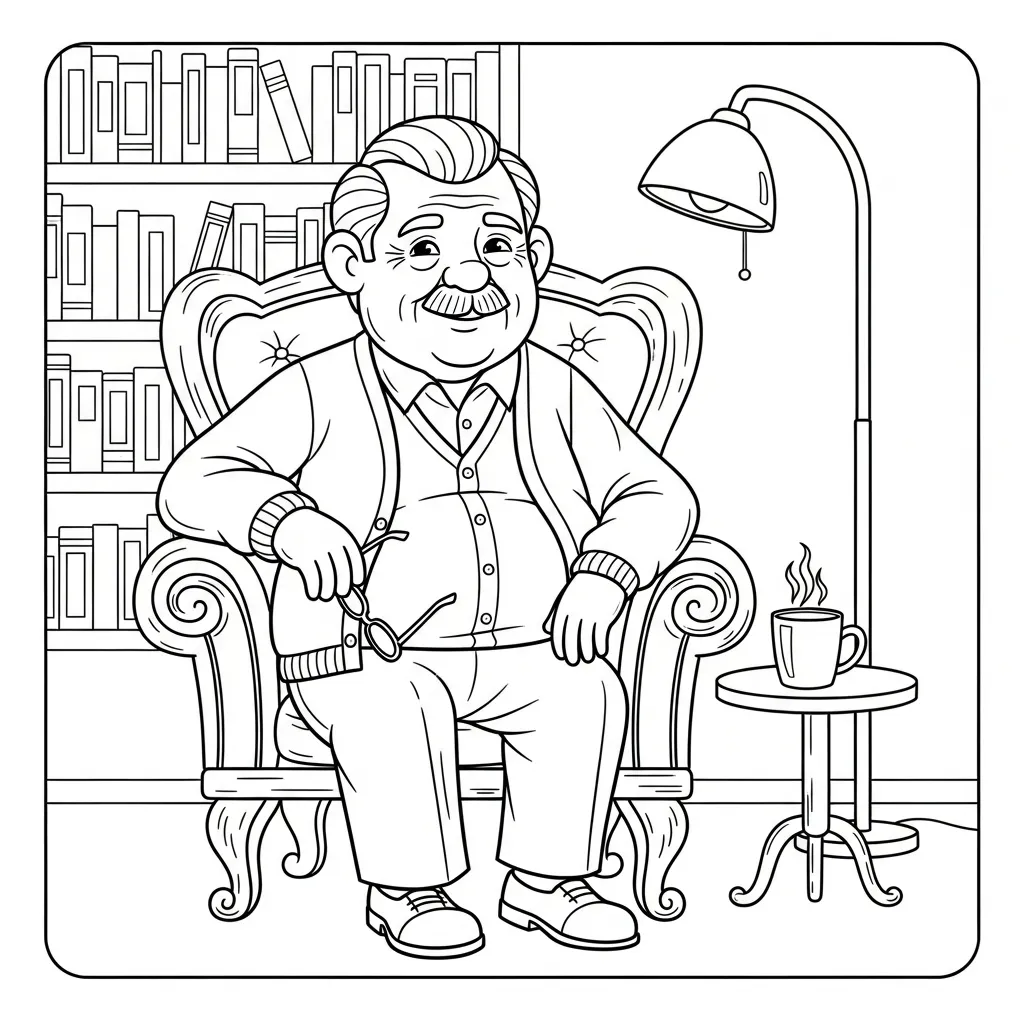 Abuelo Para Colorear 2