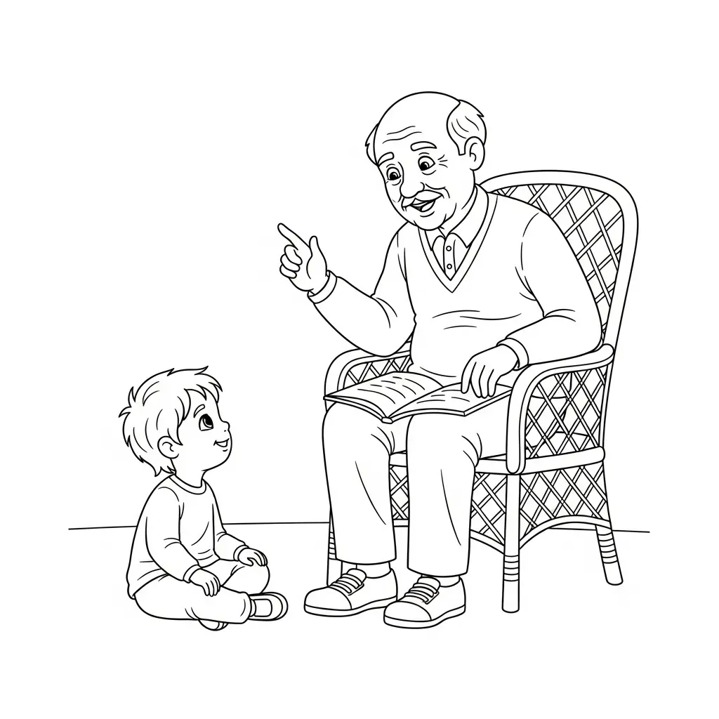 Abuelo Para Colorear 5